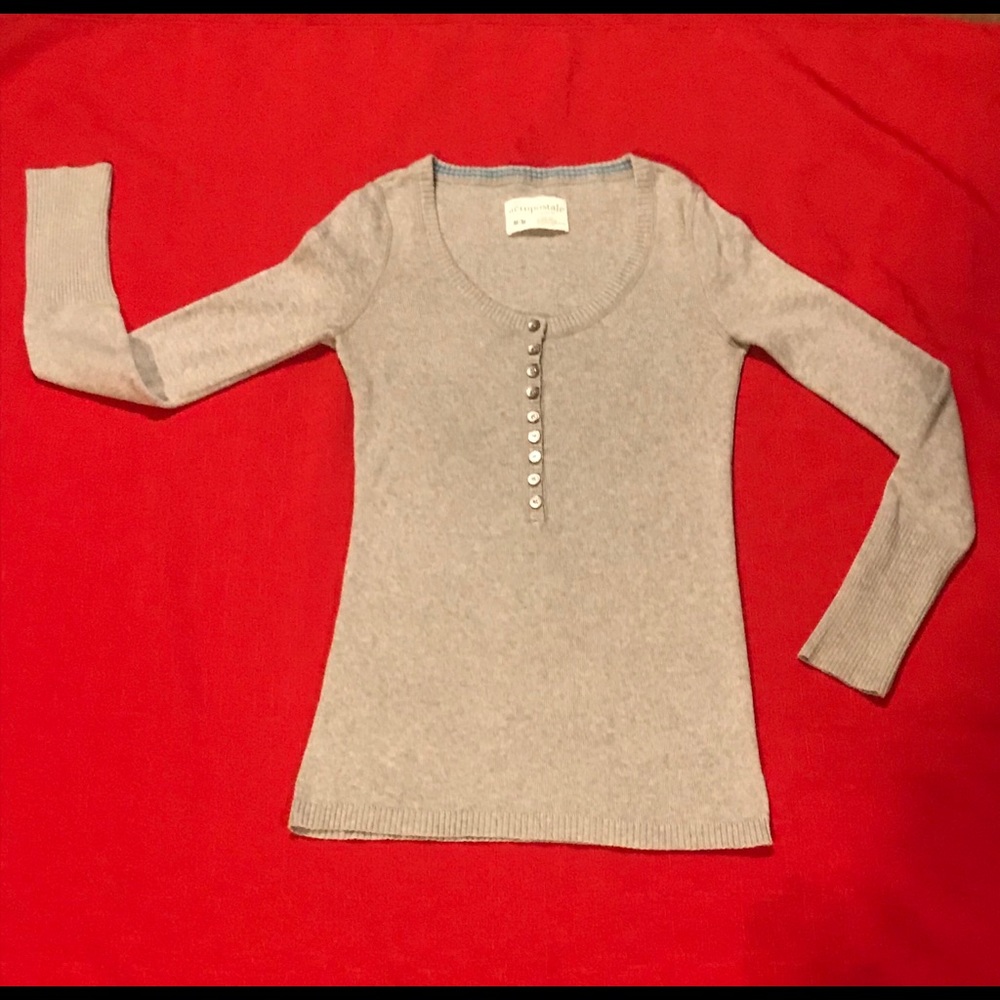 Aeropostale Grey Long Sleeve Shirt- M